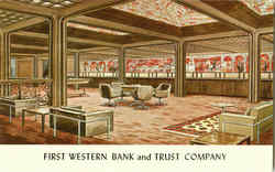 First Western Bank And Trust Company Santa Barbara, CA Postcard Postcard
