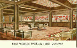 First Western Bank And Trust Company Postcard