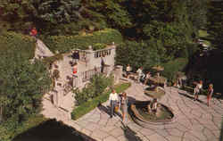 Fountain Patio Kerrwood Hall , Westmont College Santa Barbara, CA Postcard Postcard