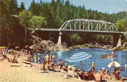 Hacienda Beach Russian River, CA Postcard Postcard