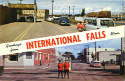 Greetings From International Falls Minnesota Postcard Postcard