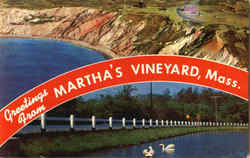 Greetings From Martha's Vineyard Massachusetts Postcard Postcard