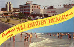 Greetings From Salisbury Beach Massachusetts Postcard Postcard