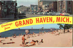 Greetings From Grand Haven Michigan Postcard Postcard