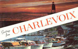 Greetings From Charlevoix Michigan Postcard Postcard