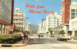 Hello From Miami Beach Postcard