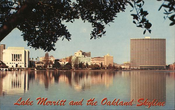Lake Merritt and Oakland Skyline California
