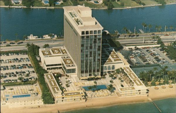 Doral Hotel On-the-Ocean aerial view Miami Beach Florida postcard 