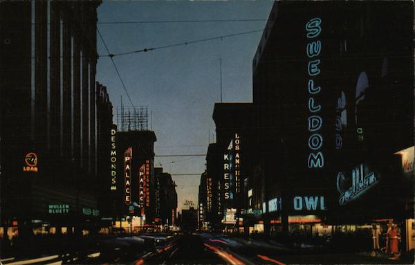 Broadway, South from Sixth Street Los Angeles California