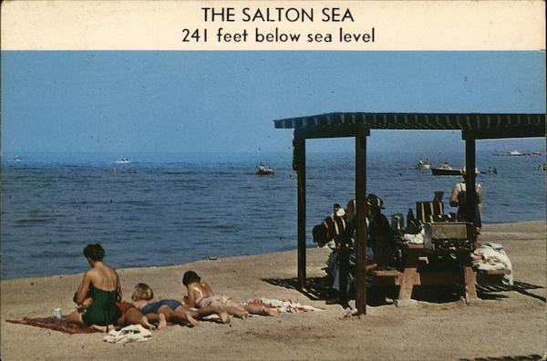 The Salton Sea, 241 feet below sea level Indio California
