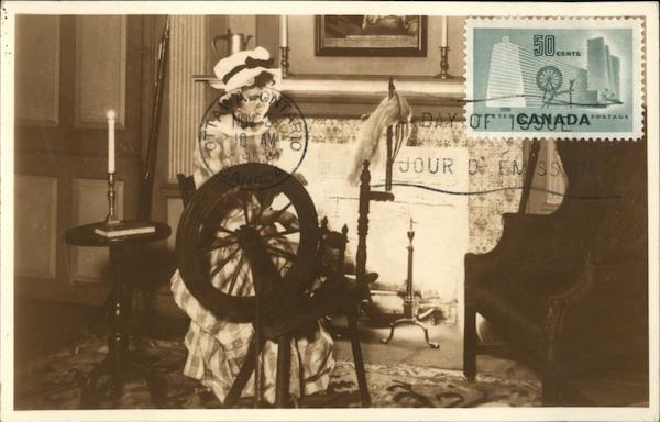 Spinning Yarn on a Spinning Wheel Maximum Cards