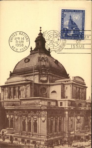United Nations General Assembly, Central Hall, 1958 London England