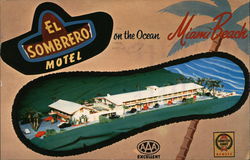 El Sombrero Motel Miami Beach, FL Postcard Postcard Postcard