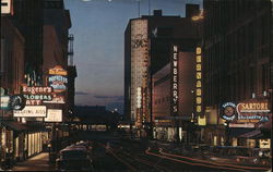 Wall Street at Night Spokane, WA Postcard Postcard Postcard