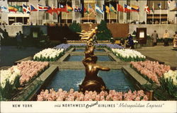 Rockefeller Center - Flags of All Nations Court New York, NY Postcard Postcard Postcard