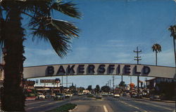 Street Scene Bakersfield, CA Postcard Postcard 