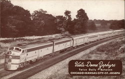 Vista-Dome Zephyrs Railroad (Scenic) Postcard Postcard Postcard