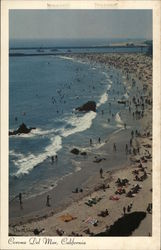 Aerial View of Beach Corona del Mar, CA Postcard Postcard Postcard