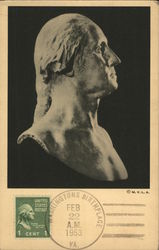 Bust of George Washington, by Jean Antoine Houdon Postcard