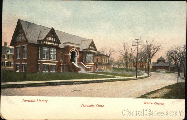 Norwalk Library and Grace Church Connecticut