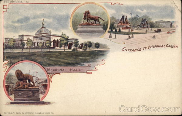 Memorial Hall and Entrance to Zoological Gardens Philadelphia Pennsylvania