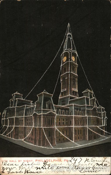 City Hall by Night Philadelphia Pennsylvania