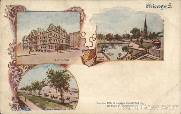 Post Office, Union Park and Lake Shore Drive Chicago Illinois