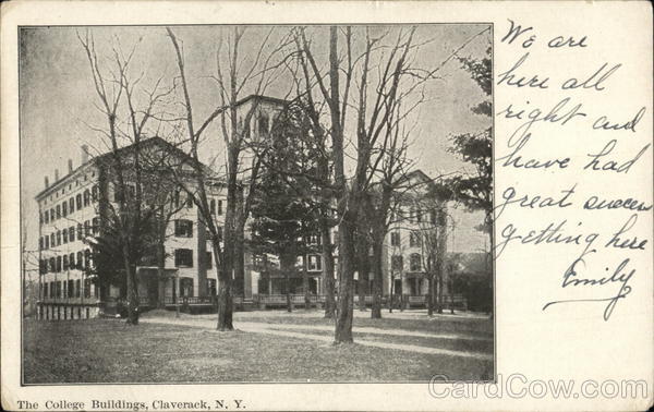 The College Buildings Claverack, NY Postcard