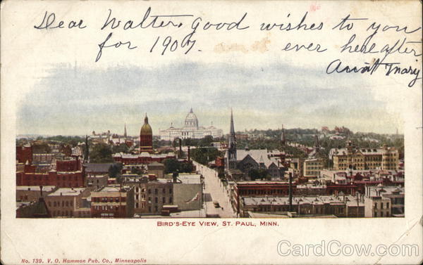 Bird's Eye View of City St. Paul Minnesota