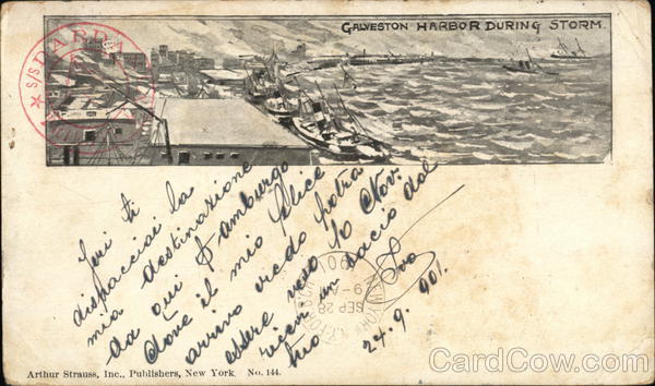 Galveston Harbor During Storm Texas