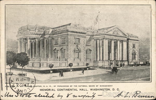 Memorial Continental Hall Washington District of Columbia