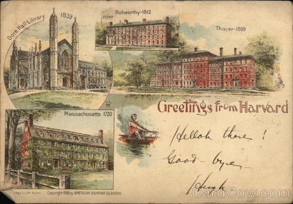 Greetings from Harvard Cambridge Massachusetts