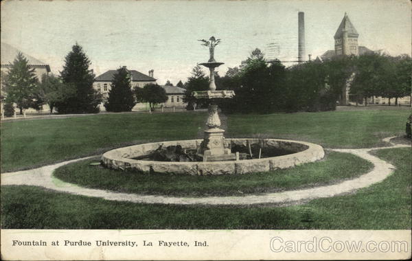 Fountain at Purdue University Lafayette Indiana
