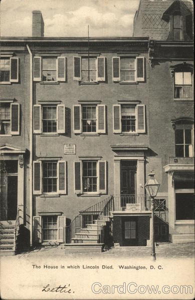 House in which Lincoln died Washington District of Columbia