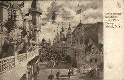 Amusement Buildings at Luna Park Postcard