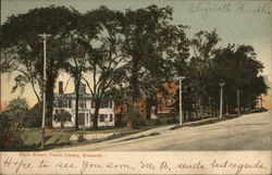 State Street, Public Library Postcard