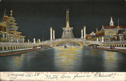 Night Scene in Dreamland Coney Island, NY Postcard Postcard Postcard