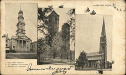 Views of Hartford Connecticut Postcard Postcard Postcard