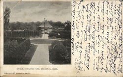 Circle, Highland Park Brockton, MA Postcard Postcard Postcard