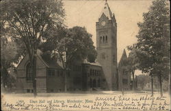 Town Hall and Library Winchester, MA Postcard Postcard Postcard