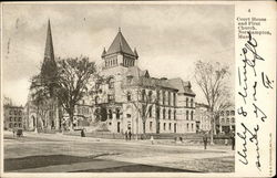 Court House and First Church Northampton, MA Postcard Postcard Postcard