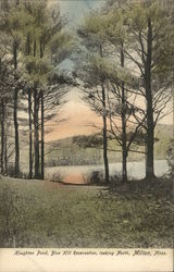 Houghton Pond, Blue Hill Reservation looking North Milton, MA Postcard Postcard Postcard