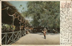 Eating a Spanish Dinner Under the Ramada, Casa Verdugo Glendale, CA Postcard Postcard Postcard