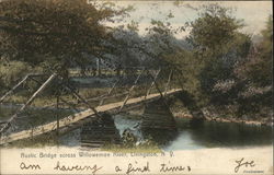 Rustic Bridge over Willowemoe River Postcard