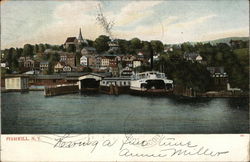 View of City Across Water Fishkill, NY Postcard Postcard Postcard