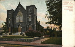 Church of Sacred Heart, Cambridge Street Worcester, MA Postcard Postcard Postcard