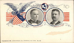 William McKinley & Theodore Roosevelt Postcard Postcard Postcard