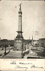 Soldiers and Sailors Monument Indianapolis, IN Postcard Postcard Postcard