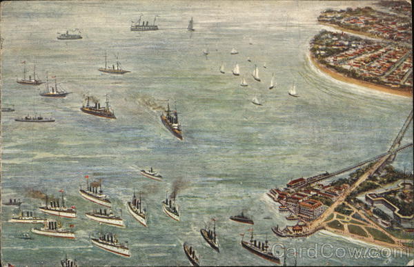 Bird's Eye View of Exposition - Hampton Roads 1907 Jamestown Exposition
