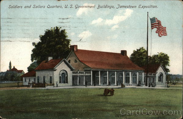 SOldiers and Sailors Quarters, U.S. Government Buildings, Jamestown Exposition
